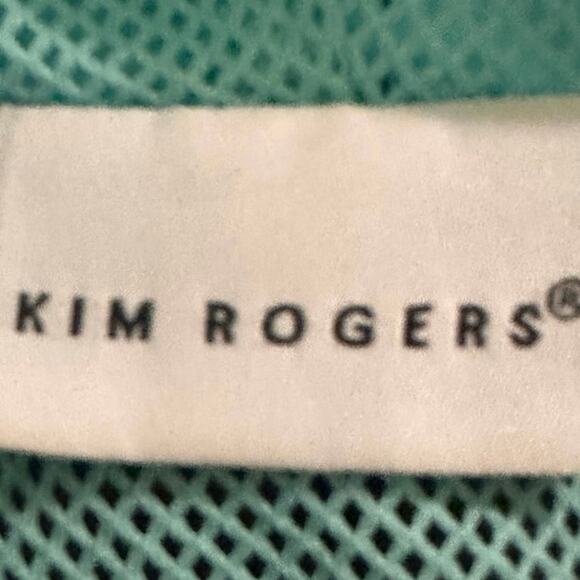 Kim Rogers jacket womens size medium teal with black trim & Pockets and hood - Picture 4 of 7